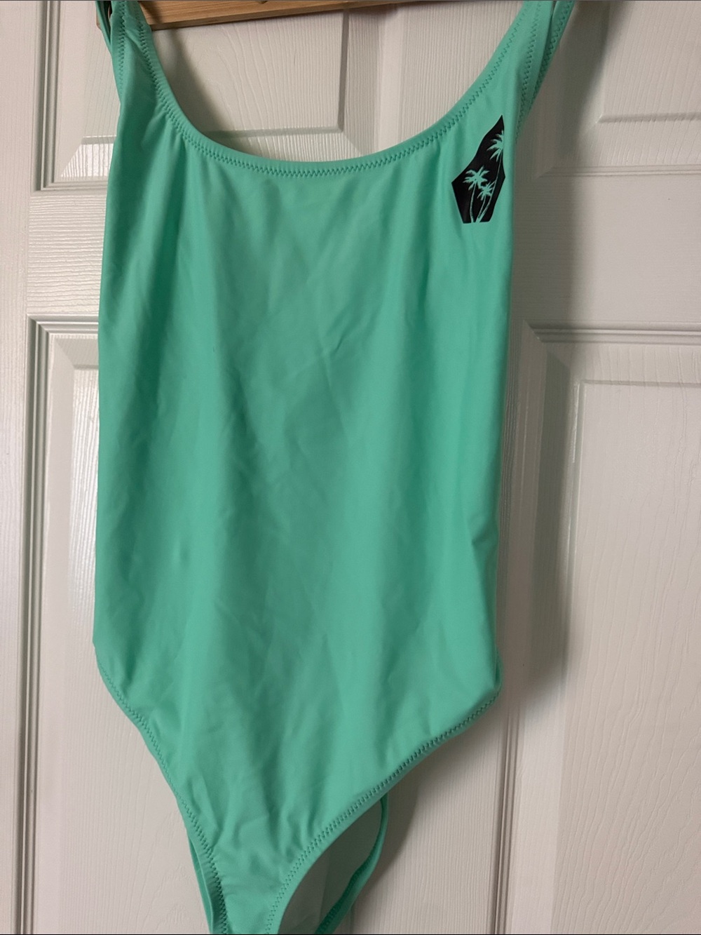 Volcom Mint One-Piece Swimsuit with Black Palm Logo